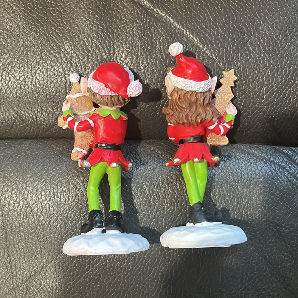 Valerie parr hill set of 2 elves with cookies - Picture 4 of 8